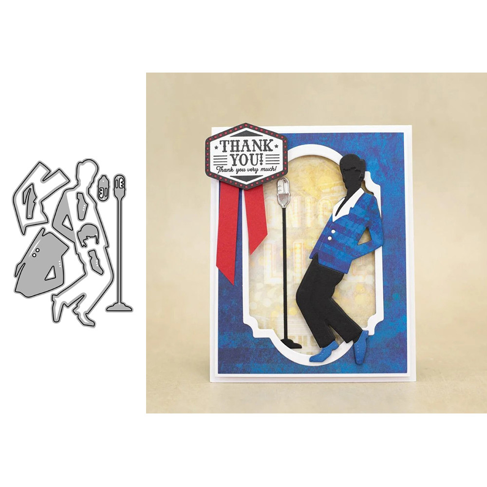 7231歌手 切割模板DIY模具cutting die贺卡Scrapbook相册手账制作