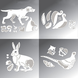 5956狗鸭兔鸡切割模板DIY模具 die贺卡Scrapbook制作工具 cutting