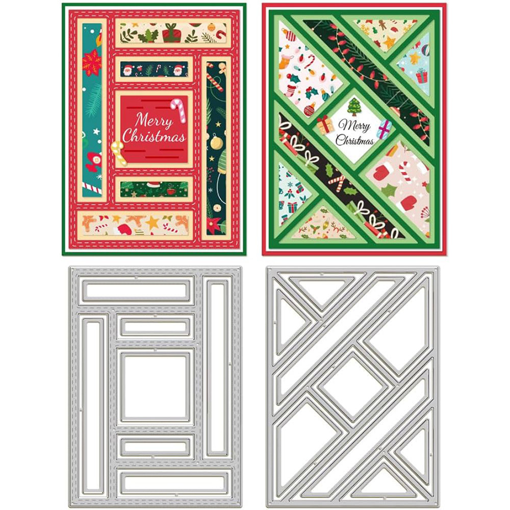 7405几何背景框 切割模具DIY cutting die碳钢模板 贺卡手账制作