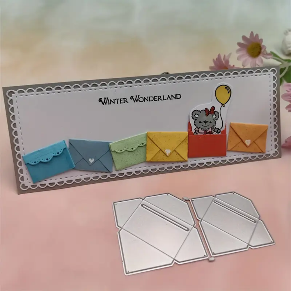 7455信封切割模具DIY cutting die碳钢模板Scrapbook手账贺卡制作