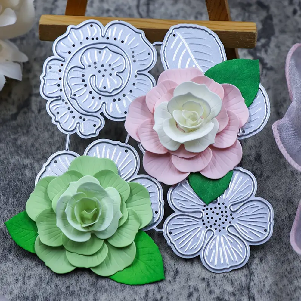 7448花朵切割模具DIY cutting die碳钢模板Scrapbook手账贺卡制作