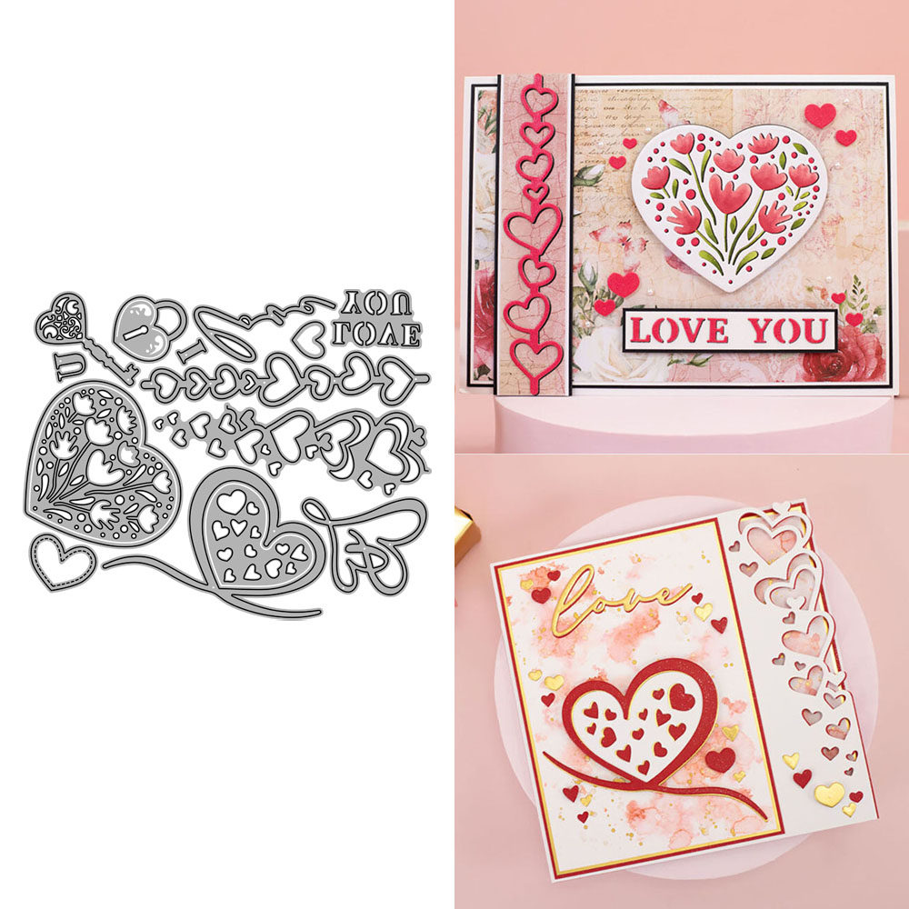 7271爱心 切割模板DIY模具cutting die贺卡Scrapbook相册手账制作