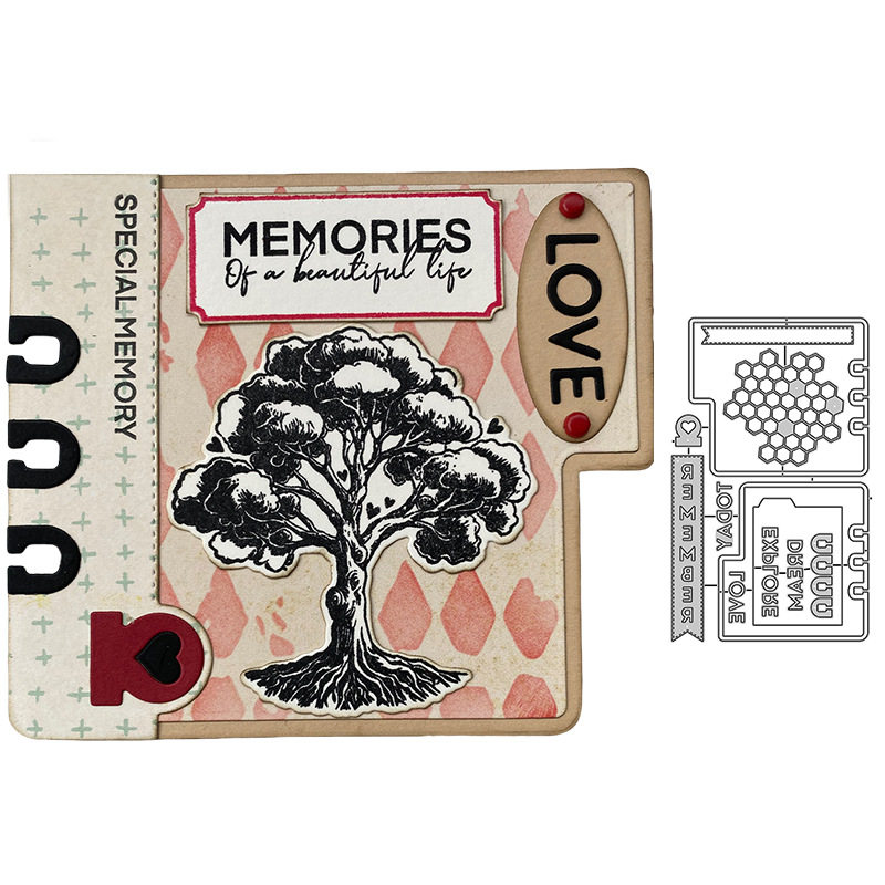 活页蜂窝 切割模板DIY cutting die贺卡Scrapbook手账制作工具