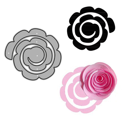 7684卷曲花朵 切割模板DIY模具cutting die手账Scrapbook贺卡制作