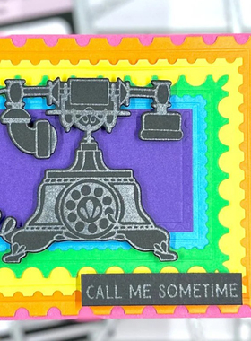 7577邮票边背景 切割模板DIY模具cutting die手账Scrapbook制作