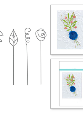 5511花草叶子 Scrapbook切割模板 DIY模具 cutting dies手账制作