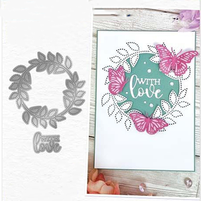 6347花朵圆圈切割模板DIY模具 cutting die贺卡Scrapbook手账制作