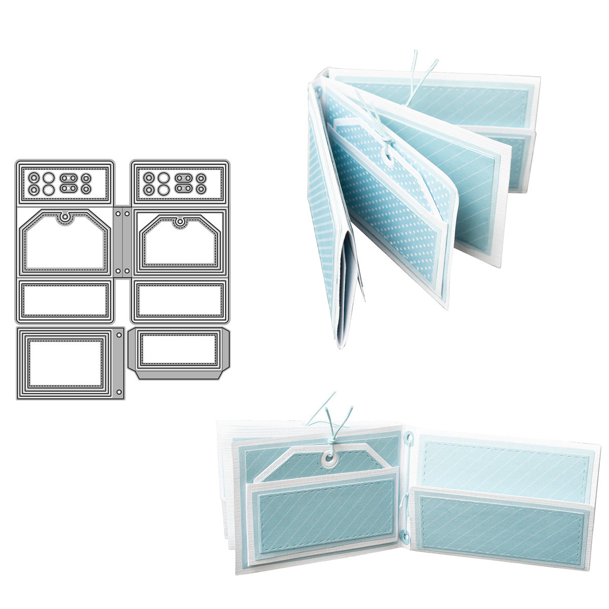 4614翻页框架 切割模板DIY模具cutting die贺卡Scrapbook手账制作