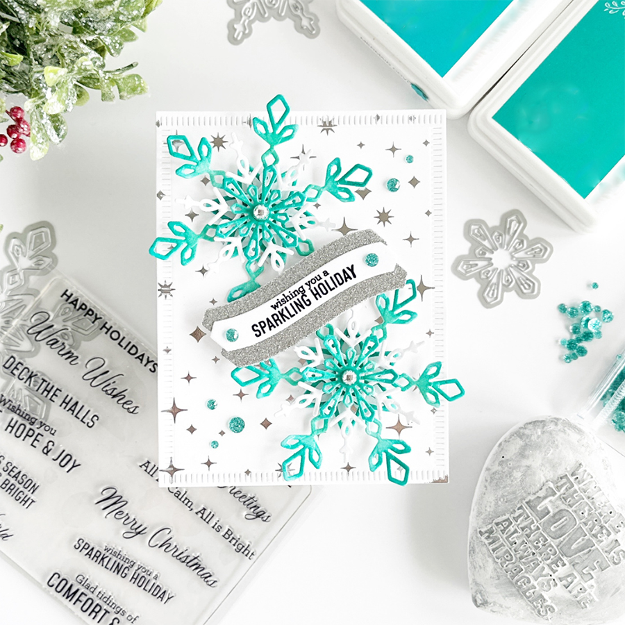 5720三片雪花 切割模板DIY模具cutting die贺卡Scrapbook手账制作