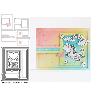 6135相片背景切割模板DIY模具 die贺卡Scrapbook手账制作 cutting