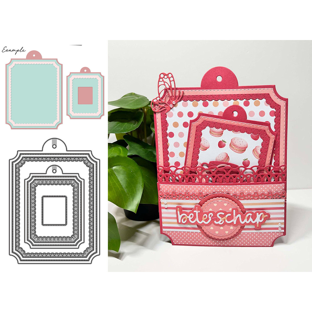 7428吊牌 切割模具DIY cutting die碳钢模板Scrapbook手账制作