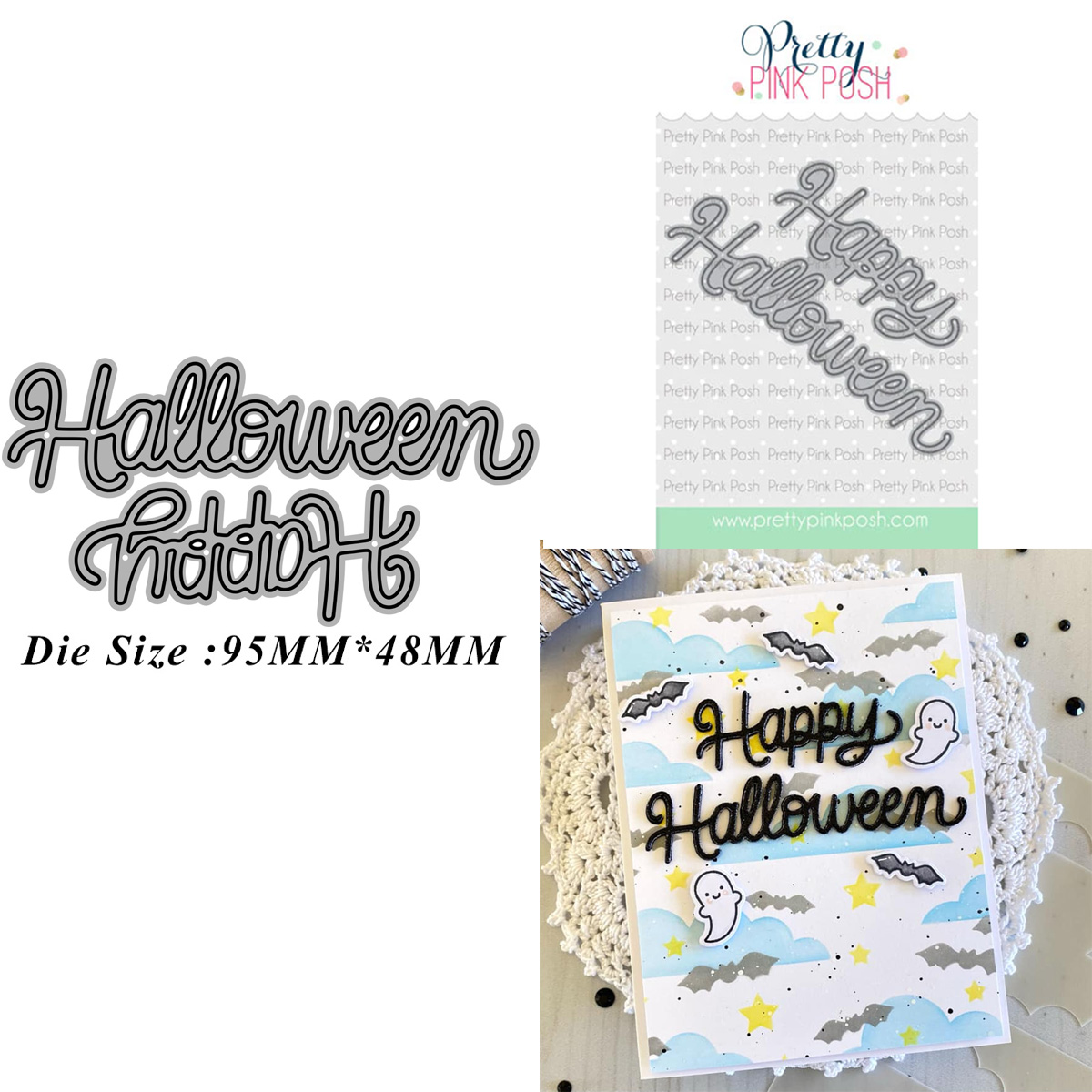 6873 万圣节英文 切割模板DIY模具cutting die贺卡Scrapbook手账