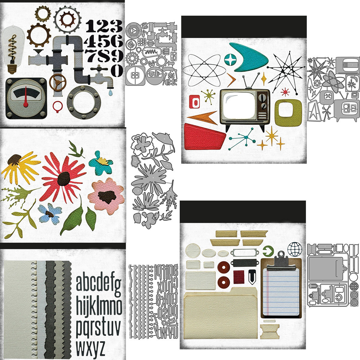 文件夹水管花切割模具DIY cutting die碳钢模板Scrapbook手账制作