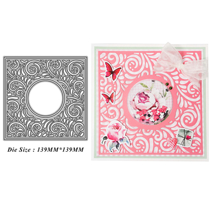 5043爱心背景 切割模板 DIY模具cutting die贺卡Scrapboo手账制作