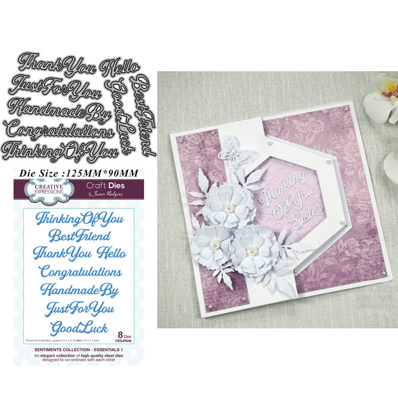 5982英文单词切割模板DIY模具 cutting die贺卡Scrapbook手账制作