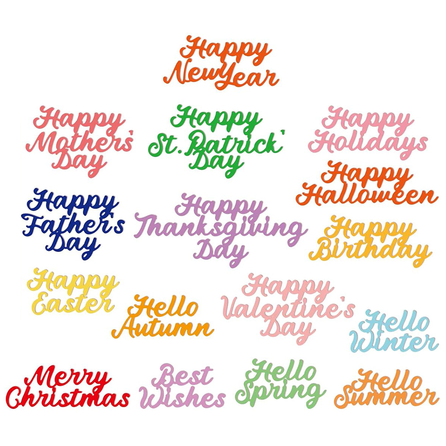 6550节日英文 切割模板DIY模具 cutting die手账Scrapbook制作