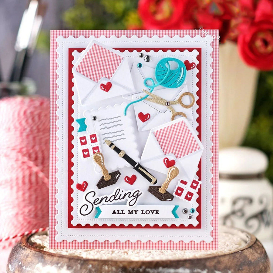 6261信封 切割模板DIY模具 cutting die贺卡Scrapbook手账制作