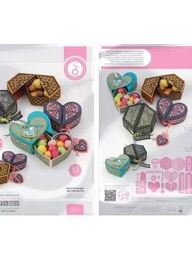 心形盒子 切割模板DIY模具cutting die手账Scrapbook贺卡制作