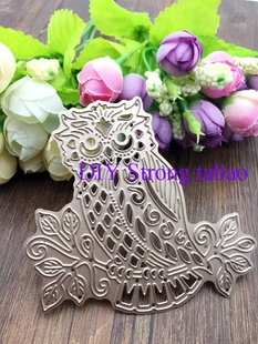 猫头鹰Y66 die贺卡手账Scrapbook 土豪金 切割模板DIY模具cutting