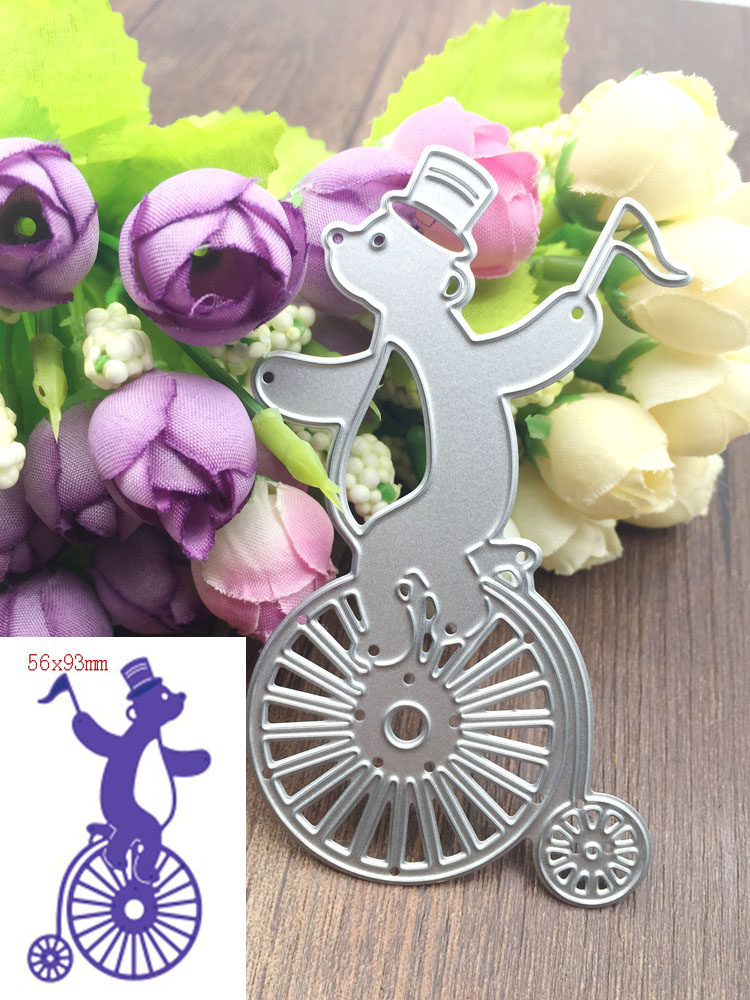 切割模板DIY模具cutting die贺卡相册Scrapbook手账制作 熊S31