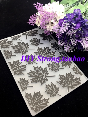 scrapbook DIY相册卡片制作工具 凹凸塑料模板 压花模板 树叶
