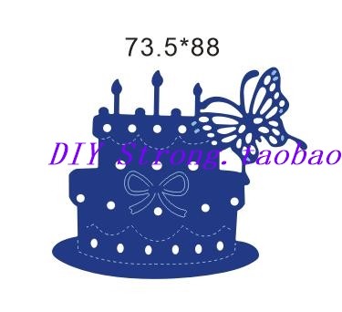 切割模板DIY模具cutting die贺卡相册Scrapbook制作工具 蛋糕 Q4