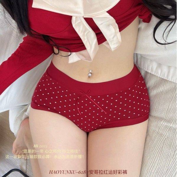 新品628#安哥拉红运好彩裤轻柔无痕莫代尔舒适透气本命年女士内裤