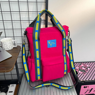 女士双肩包多功能时尚轻便大容量旅行休闲手提单肩背包潮流妈妈包