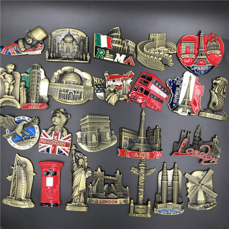 fridge magnet tourist all over the world Europe Asia