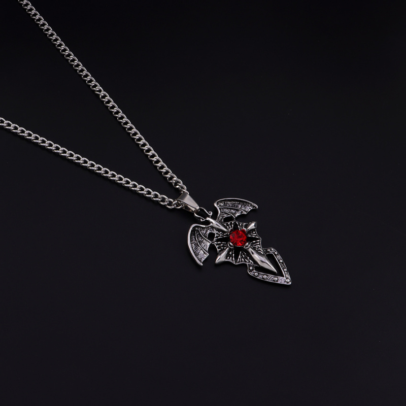 欧美跨境饰品蝙蝠十字架恶魔翅膀