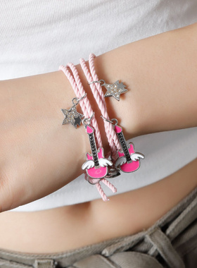 日韩可爱情侣手链一对送男朋友小