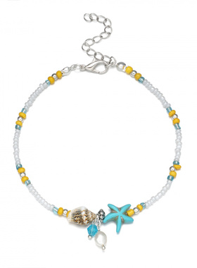 欧美跨境配饰米珠海螺海星anklet