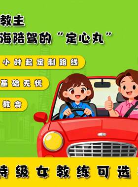 上海学车私人定制陪驾接送新手上路陪练驾车有驾照练车轿车/SUV