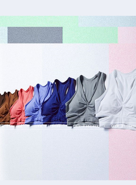 ALPHALETE 女STRATUS BRA 运动健身胸前褶皱无缝V领文胸内衣