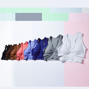 ALPHALETE 女STRATUS BRA 运动健身胸前褶皱无缝V领文胸内衣