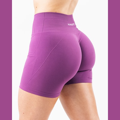 新色ALPHALETE 女REVIVE SHORT运动健身高腰褶皱显臀短裤