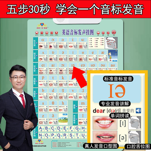 48个英语国际音标有声挂图学生