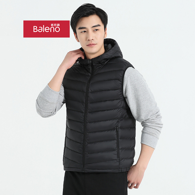班尼路羽绒马甲连帽轻薄款外套潮