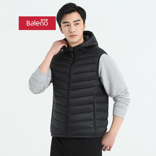 班尼路羽绒马甲连帽轻薄款外套潮