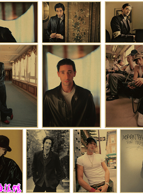 Adrien Brody 阿德里安布劳迪 牛皮纸海报装饰画挂画 钢琴家 超脱