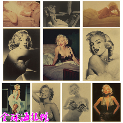 玛丽莲梦露经典电影牛皮纸海报