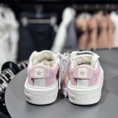 CONVERSE匡威 悠游All Star女子桃花滑板鞋UU鞋粉色增高鞋A13854C