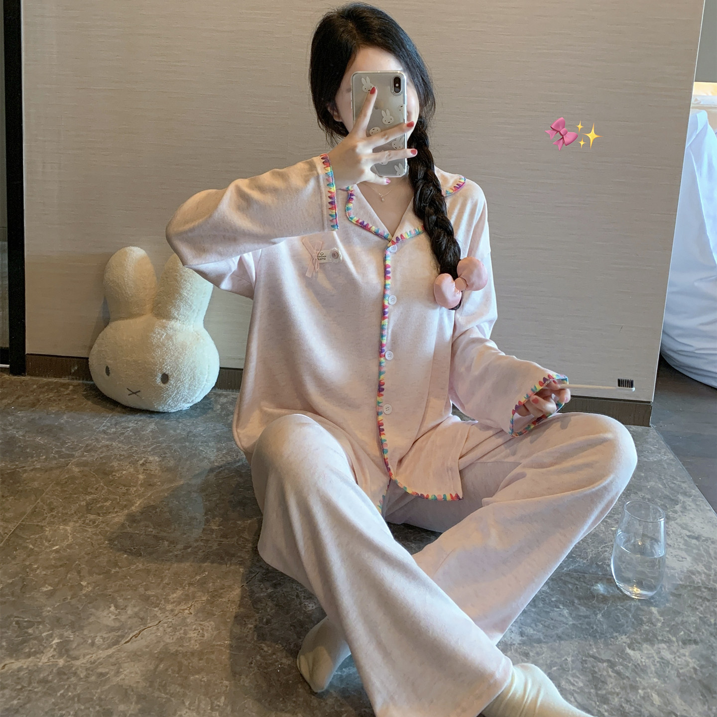 睡衣女春秋仿羊绒长袖长裤2026新款ins风甜美保暖冬季少女家居服
