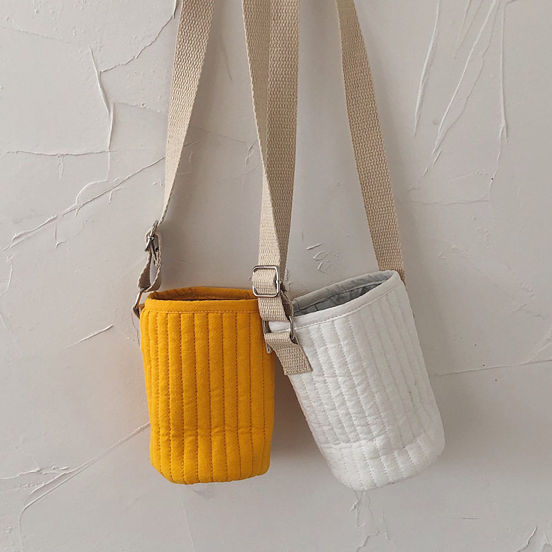 韩系ins儿童保温杯套 绗缝包 水杯套 斜挎便携水壶防摔防烫保护套,餐饮具,杯套,淘宝优惠券,粉丝福利购,淘宝优惠卷