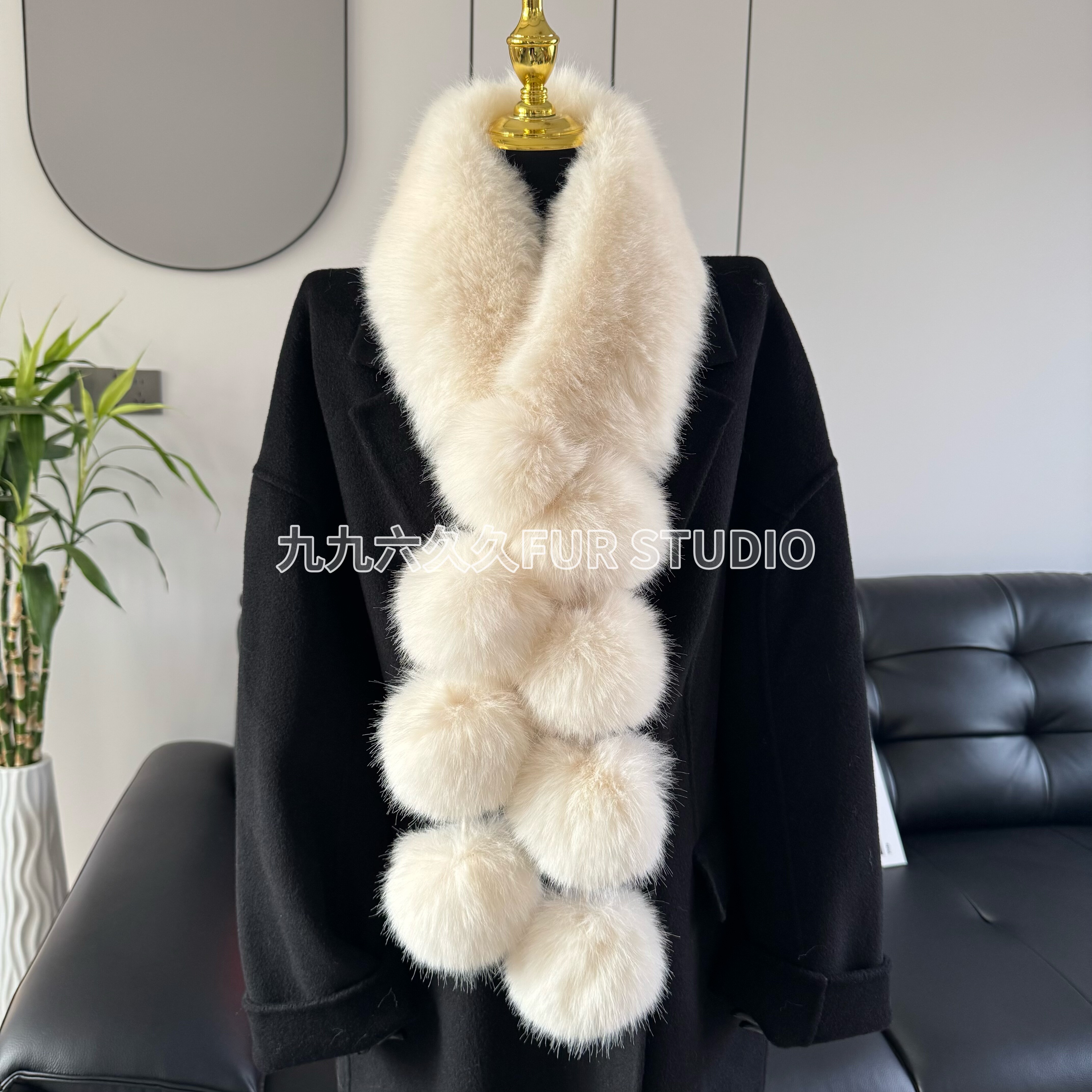 新款仿狐狸毛皮草围巾冬季保暖