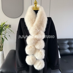 新款仿狐狸毛皮草围巾冬季保暖