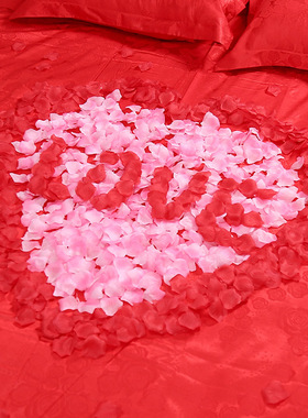 求婚玫瑰仿真花瓣手撒花浪漫生日床上婚礼结婚婚房布置装饰假花瓣