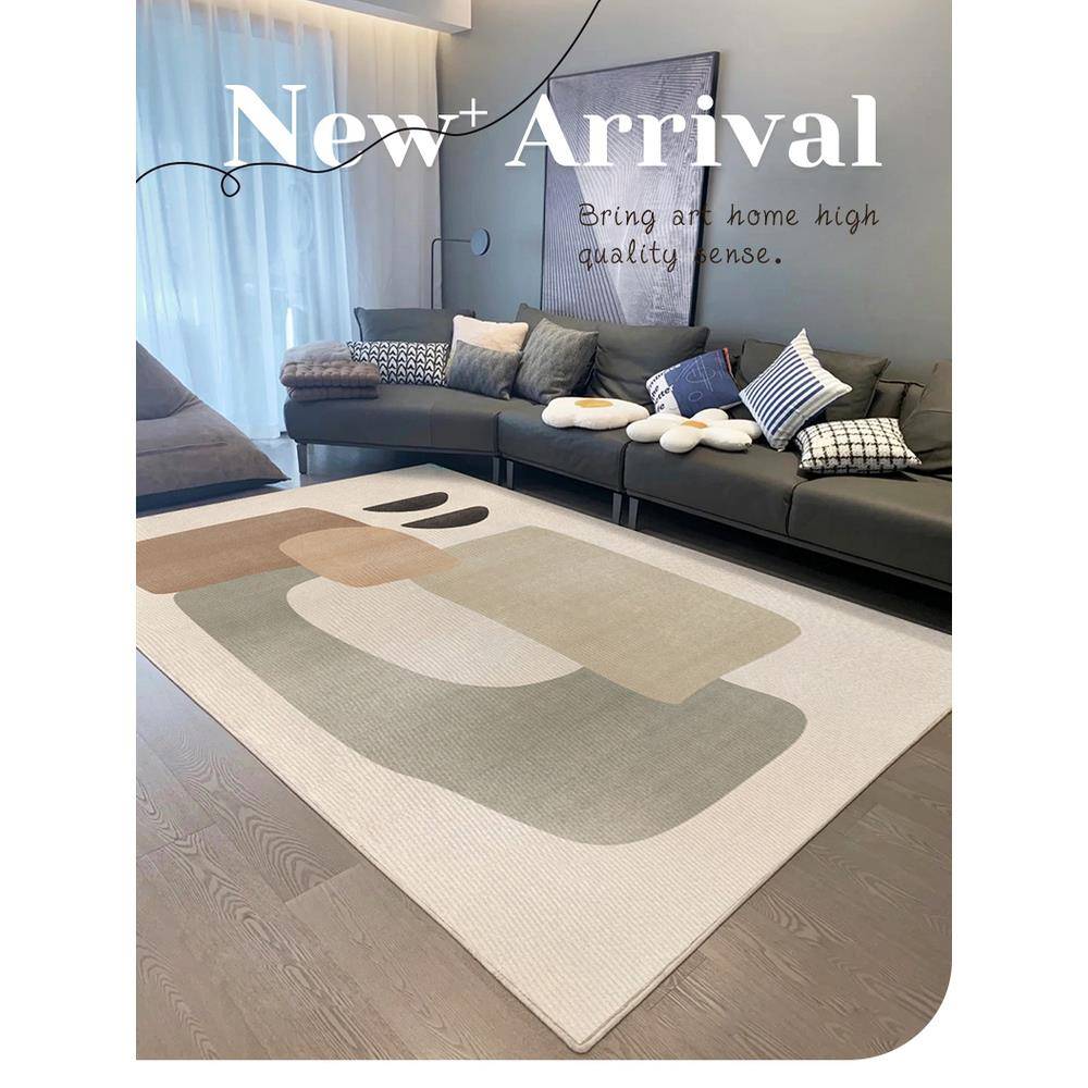 地毯客厅轻奢高级沙发茶几毯极简卧室细纱绒满铺ins风大面积地垫