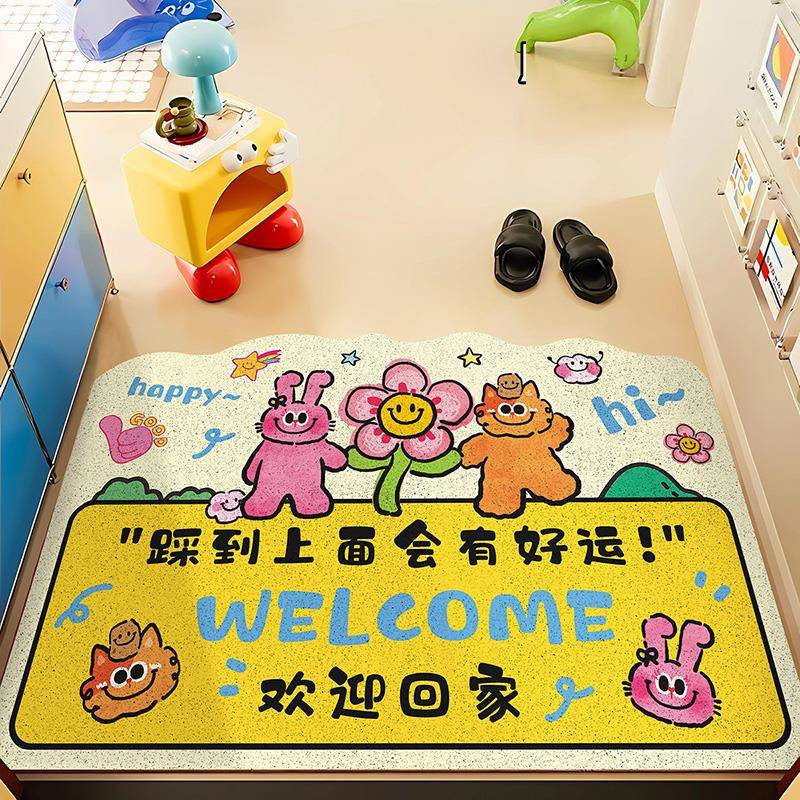 可猫猫兔户兔KNZ入门地垫20爱鞋25新款门口进门脚垫卡通防滑换垫