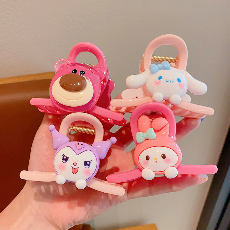 可爱大号卡通抓夹ins 甜美少女心发抓头饰日系百搭后脑勺抓夹发饰